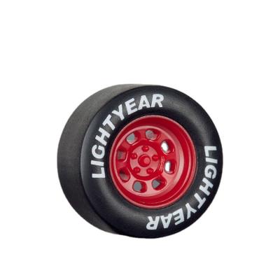 China Black And Red Toy Car Tire Diecast Toy Superior 18Mm Vehicles Toy Engineering Wheel for sale