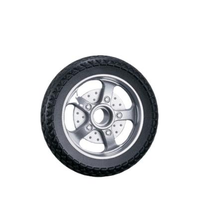 China Top 32.5Mm Solid Rubber Tires Wheel Hub And Rim Ride On Car Toy Motorcycle Plastic Wheels for sale