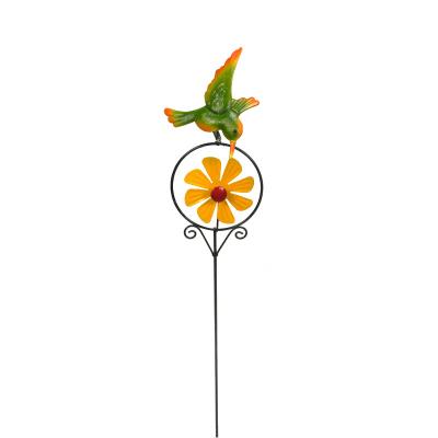 China Garden Decotation Patio Decor Customized Design Metal Frog Spinner Yard Stake Garden Metal Opens Funny Wind Spinner Garden Stake Decor for sale