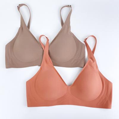 China 2021 QUICK DRY New Technology Gel Strips Support Wire Free Seamless Laser Cut Women Bra for sale