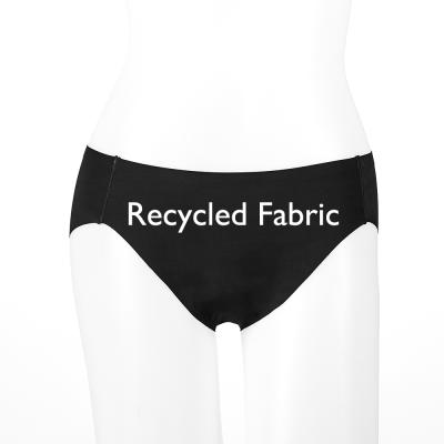 China Breathable OEM Breathable Panties Customized Logo Laser Cut Recycled Sustainable Fiber Women Underwear for sale