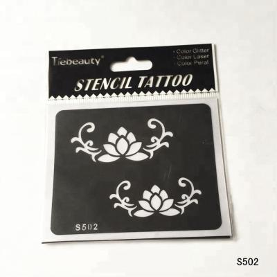 China Temporary Body Art Ready Henna Tattoo Stencil Tattoo Glitter Face Tattoo Stencil Sticker for sale