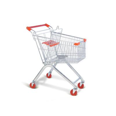 China Cheap Folding European Metal Supermarket Shopping Trolley Grocery Cart For Sale for sale