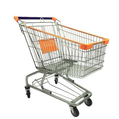 China American Series Folding Metal Supermarket Shopping Cart With Baby Seat for sale