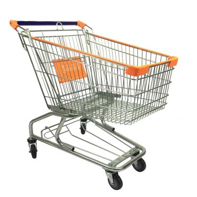 China Folding American Supermarket Trolley Size Grocery Cart for sale