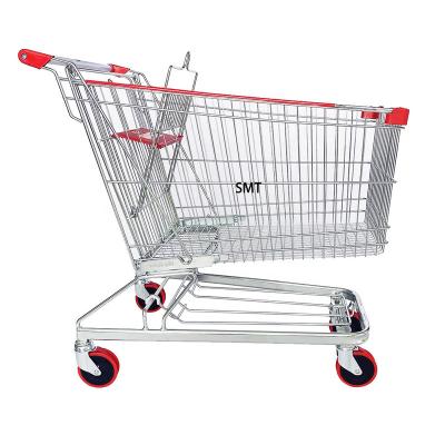 China Folding supermarkets use high quality and cheap trolleys with good load bearing capacity, which can be customized for sale