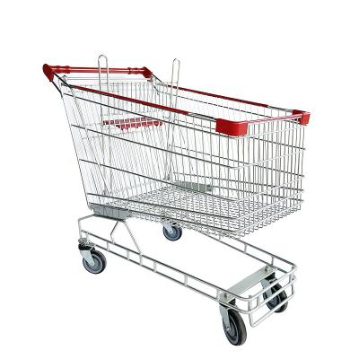 China Australia Style Metal Supermarket Grocery Folding Trolley Retail ShoppingTrolley With Wheels for sale