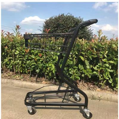 China Folding Supermarket Shopping Trolley Trolley With Advertising Display for sale