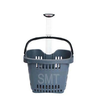 China Environmental Friendly Shopping Basket Rolling Folding Shopping Basket For Sale for sale