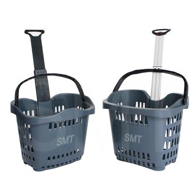 China Environmental Friendly Cheap Plastic Collapsible Shopping Basket Laundry Baskets With Handle for sale