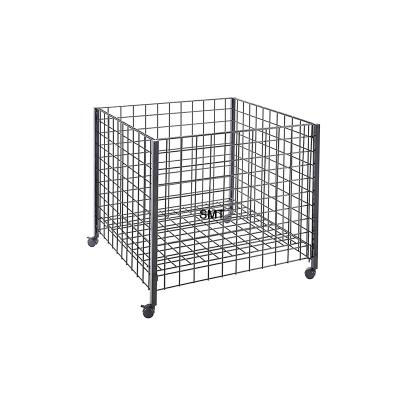 China Save Space Heavy Duty Metal Wire Mesh Pallet Cage Collapsible Wire Container for sale