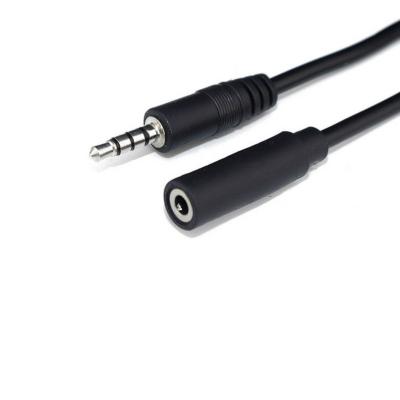 China 3.5mm male from 4 poles to male aux. Extension Cable 3.5mm Cable Female To Female 4 Pole Earphone Audio Extension Cable For Car Computer Mobile Phone for sale