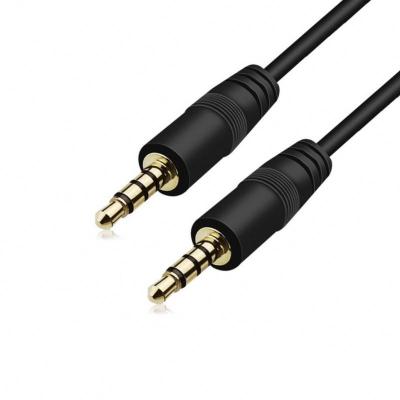 China 3.5mm audio cable male to 4 pole male gold plated male aux. 3.5mm TRRS Connector Cable Car To Male 4 Pole Audio Cable for sale