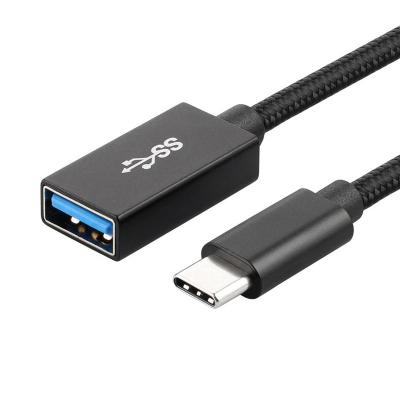 China Support OTG Function USB C OTG USB 3.1 Cable (GEN 1 Type) Male C to USB 3.0 A Female Adapter for sale