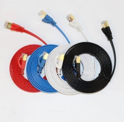 China High Speed ​​Nylon Braided LAN Cable Ethernet Cat 7 Pure Copper Conductor Network Cable for sale