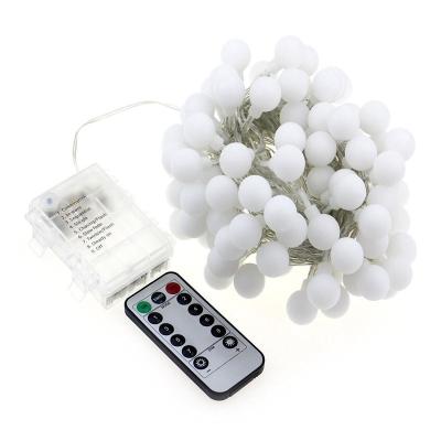 China Battery Operated Led Christmas Lights Ball Copper Wire Led Round Ball Christmas Lights for sale