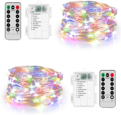 China 3AA Battery Operated String Lights 3AA Waterproof 10m 100 Battery Box Led Battery Operated String Lights With Remote Control for sale