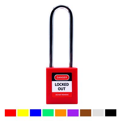 China High Security 76mm Long Steel Shackle Security Padlock Lockout Tagout Isolation Lock for sale