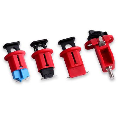 China Fiberglass Reinforced Nylon 4 Types Miniature Circuit Breaker Lockout Devices MCB LOTO Lock For Small Breaker for sale