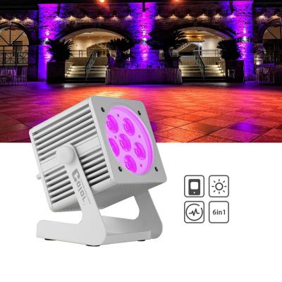 China Garden 6*18W Wireless Wedding Light Bar Waterproof DJ Battery Cable Stage Uplight for sale