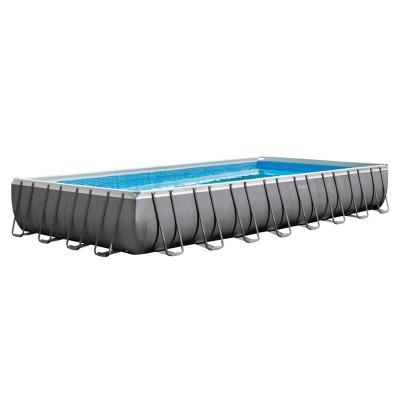 China Commercial Water Games Water Games Large Metal Frame Swimming Pool PVC INTEX Stents Pool For Outdoor Backyard for sale