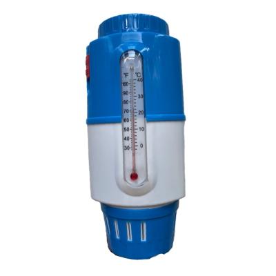 China Customized Swimming Pools Customized Swimming Pools Pool Chlorine Dispenser With Thermometer Floating Chemical Dispenser for sale