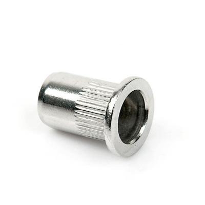 China Stainless steel factory price made in china stainless steel flat head knurled body rivet nut for sale