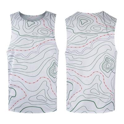 China Mesh Breathable Quick Dry Slim Print Seamless Running Vest Sleeveless Tank Top Toray Full QUICK DRY Custom Polyester Sublimation For Men for sale