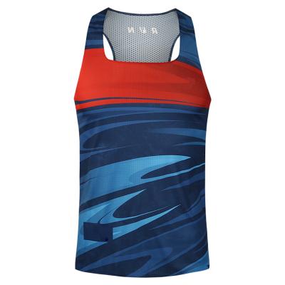 China Wholesale QUICK DRY sports running marathon training full polyester printing vest singlet stock sublimation tank top with custom design for sale