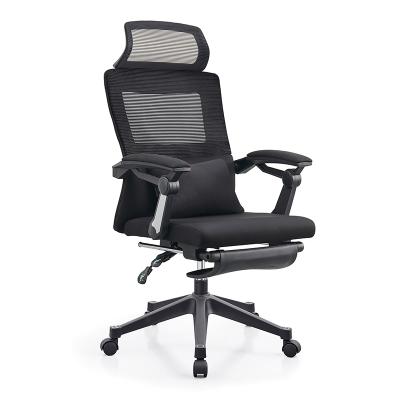 China Full Linkage Chinese High Quality Nylon Railing Back Thickened Stripe Mesh Office Chair Revolving Cipher for sale