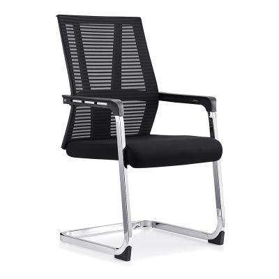 China Chinese New Listing Black Back Thickened Stripe Mesh Folding Office Chair Mesh for sale