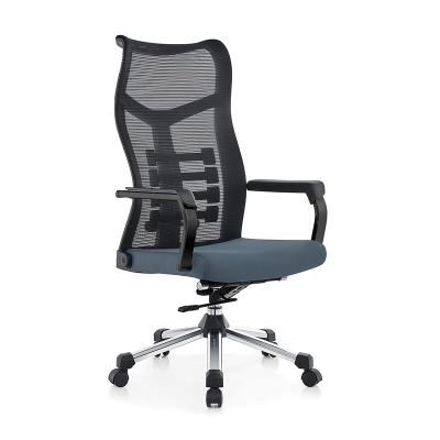 China Good Quality Chinese Double Handle Back Multi-Function Chassis Thickened Cipher Stripe Mesh Office Chair Mesh Seat for sale