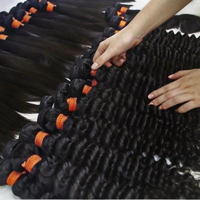 China Mink Brazilian Virgin Human Hair Weave Bundles Unprocessed Mink Virgin Hair Extensions 12A Grade Raw Brazilian Hair Weave Bundles Cuticle Aligned Hair Bundles for sale