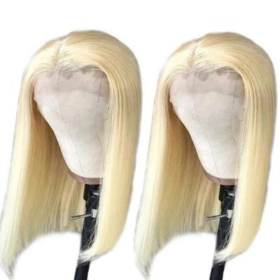 China Silky Straight Wave T Piece Virgin Blonde Lead Wig Cuticle Aligned Brazilian Hair Lace Front Wig Baby Hair For Transparent Color Women 613 HD for sale