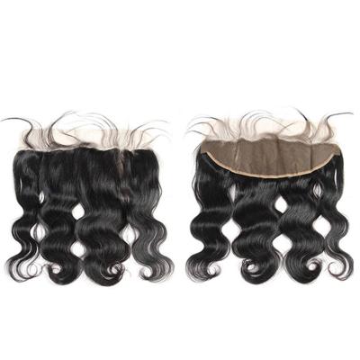 China Human Hair Lace Frontal Closure 13x4 Body Wave HD Lace Frontal Raw Tranparent Lace Closure for sale