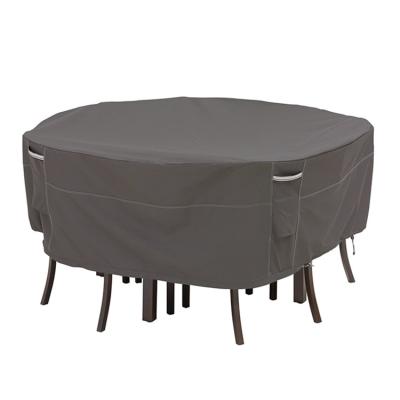 China Modern Waterproof 600D Round Table Set Cover Outdoor Patio Furniture Cover for sale