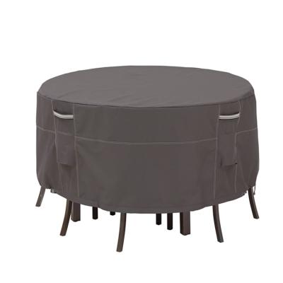 China Modern Classic Round 600D Garden Table Cover Waterproof Outdoor Furniture Cover for sale