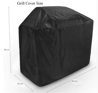 China Custom 300D Dustproof Outdoor Heavy Duty Waterproof Windproof PU Barbecue Grill Covers for sale