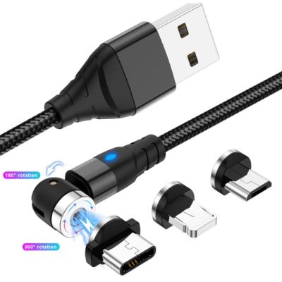 China Mobile phone types SIPU wholesale in stock 3 in 1 magnetic charging micro type c cable usb lighting phone accessories fast charging magnetic cable for sale