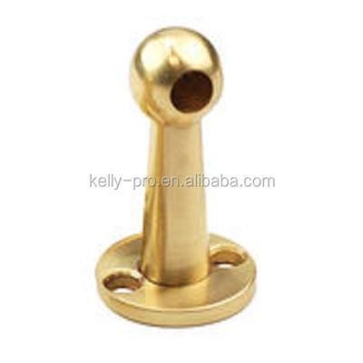 China Use With 5.79 - 6.0 mm Diameter Stem Solid Brass Fiddle Rail Cabin Fitting Fiddle Rail End Bracket Decorative Brass Hardware for sale