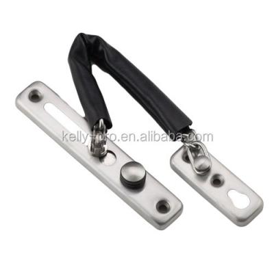 China Push button to release chain giving better protection push button door chain lock stainless steel door security chain guard for sale