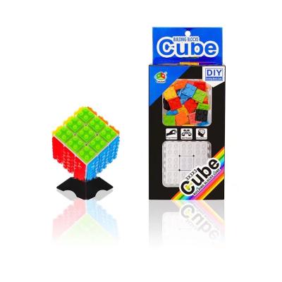 China DIY TOY 3x3 Puzzle Small Plastic Educational Magic Cube Blocks For Children for sale