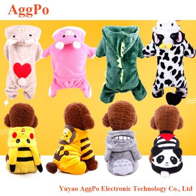 China Viable Pet Plush Gear Suit with Hood for Small Dogs and Cats Overalls Winter Coat Warm Clothes, Small Dog Clothes for sale