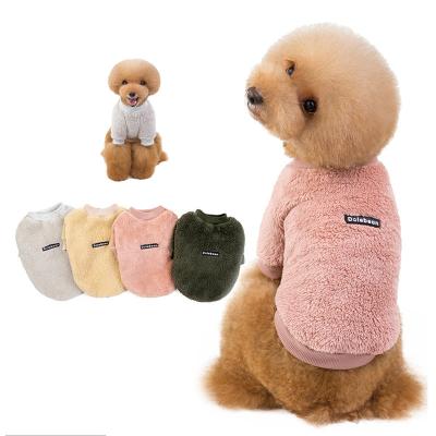 China Viable Pet Clothing Cat Dog Clothes Zipper Double Sided Plush Fleece Vest Jacket Pullover Winter Pet Sweater Clothes for sale