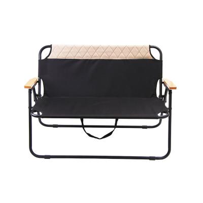 China Contemporary Manufacturers Travel Beach Camping Chair Leisure Portable Iron Tube Outdoor Camping Folding Chair Double for sale