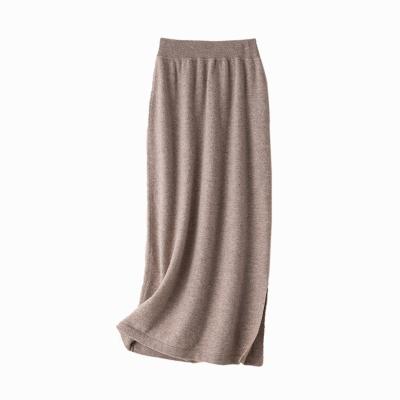 China Anti-Static High Waist Fashion Hot Sales Elegant Soft One Line Knit Ladies Women's Long Skirt for sale