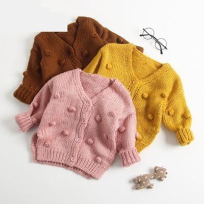 China Kids Newborn Baby Sweater Anti-wrinkle Pale Pink Organic Cotton Sweater for sale