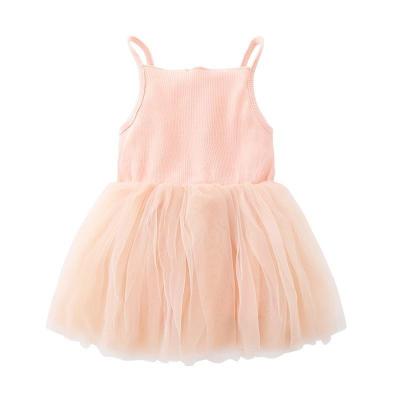 China Anti-Wrinkle Pink Sleeveless Dresses Wholesale Chiffon Designs Soft Tulle Skirts Kids Babies Princess Party Tutu Dress for sale