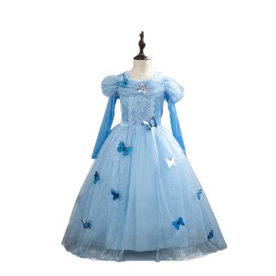 China 2021Custom Style Anti-Static Fairy Dress Modern Chiffon Girl Night Dress For Girls Cinderella Princess Dress for sale