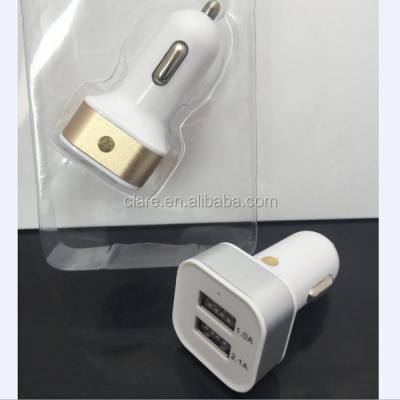 China Versatile Fashion and Cheap USB Car Charger, 5V 2.1A Common Dual Port USB Car Charger for Mobile Phone for sale